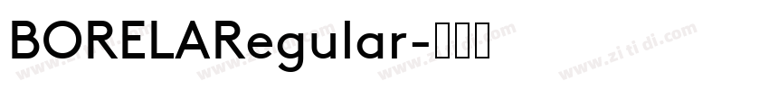BORELARegular字体转换