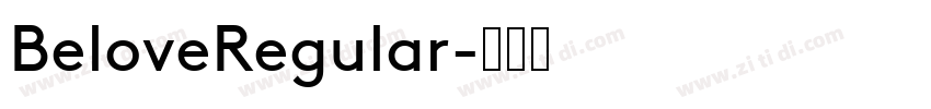 BeloveRegular字体转换