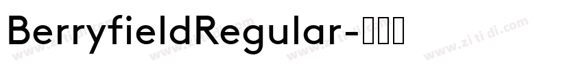 BerryfieldRegular字体转换