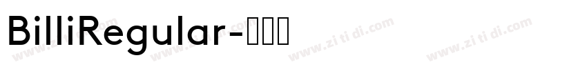 BilliRegular字体转换