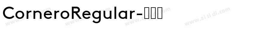 CorneroRegular字体转换