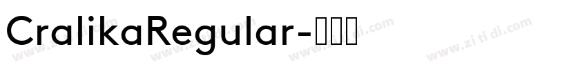 CralikaRegular字体转换