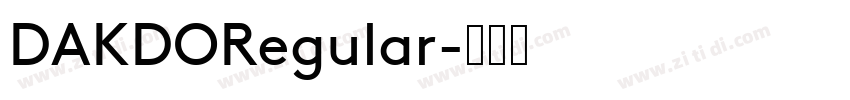 DAKDORegular字体转换
