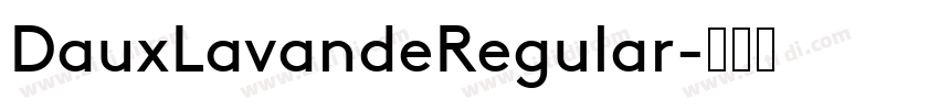 DauxLavandeRegular字体转换
