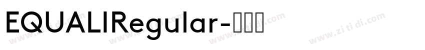 EQUALIRegular字体转换