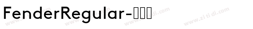 FenderRegular字体转换