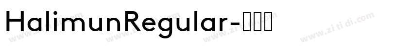 HalimunRegular字体转换