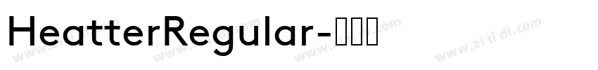 HeatterRegular字体转换