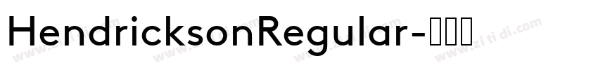HendricksonRegular字体转换