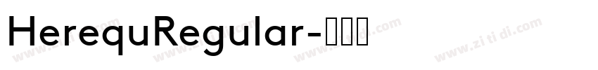 HerequRegular字体转换