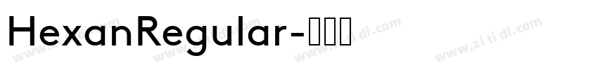 HexanRegular字体转换