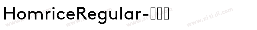 HomriceRegular字体转换