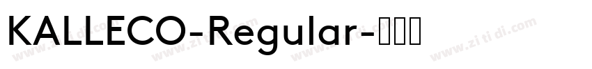 KALLECO-Regular字体转换