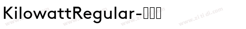 KilowattRegular字体转换