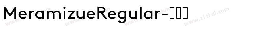 MeramizueRegular字体转换