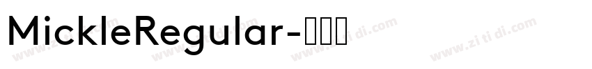 MickleRegular字体转换