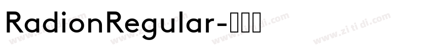 RadionRegular字体转换