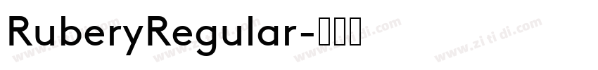 RuberyRegular字体转换