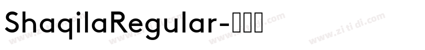 ShaqilaRegular字体转换
