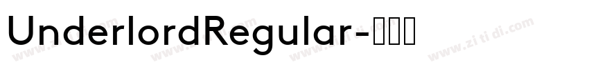 UnderlordRegular字体转换