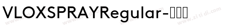 VLOXSPRAYRegular字体转换