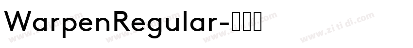 WarpenRegular字体转换