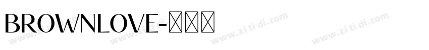 BrownLove字体转换