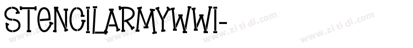 stencilArmyWWI字体转换