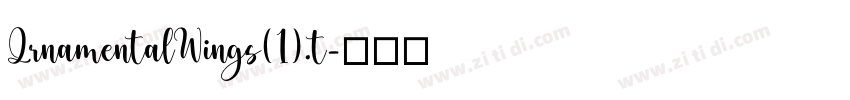 QrnamentalWings(1).t字体转换