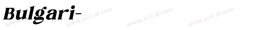 Bulgari字体转换