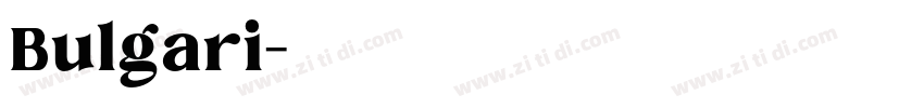 Bulgari字体转换
