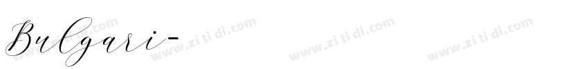 Bulgari字体转换
