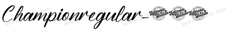 Championregular字体转换