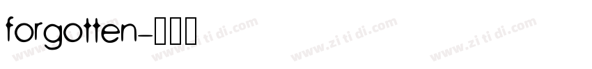 forgotten字体转换