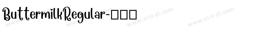 ButtermilkRegular字体转换
