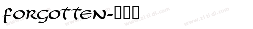forgotten字体转换