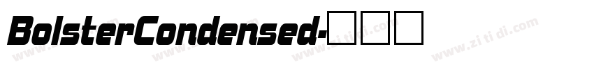 BolsterCondensed字体转换