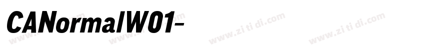 CANormalW01字体转换