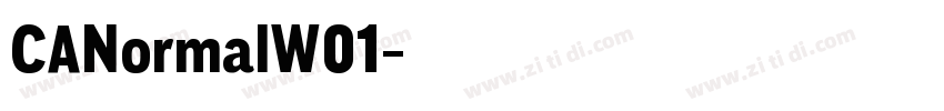 CANormalW01字体转换