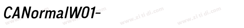 CANormalW01字体转换