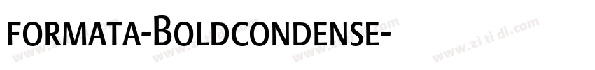 formata-Boldcondense字体转换
