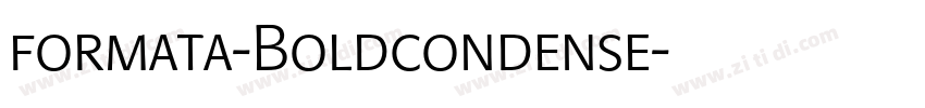 formata-Boldcondense字体转换