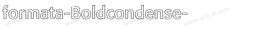formata-Boldcondense字体转换