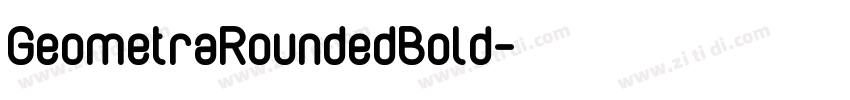 GeometraRoundedBold字体转换