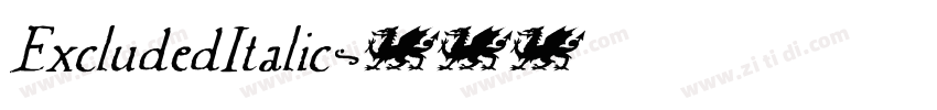 ExcludedItalic字体转换