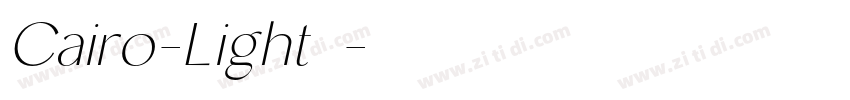 Cairo-Light字体字体转换