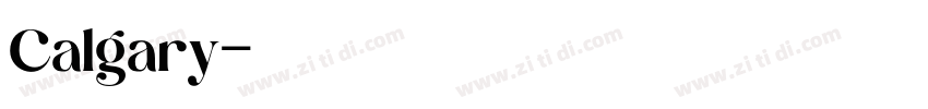 Calgary字体转换