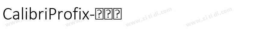 CalibriProfix字体转换
