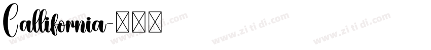 Callifornia字体转换