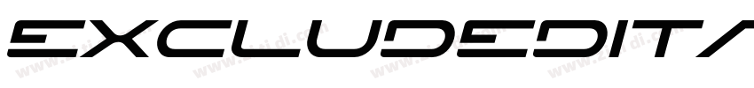 ExcludedItalic字体转换